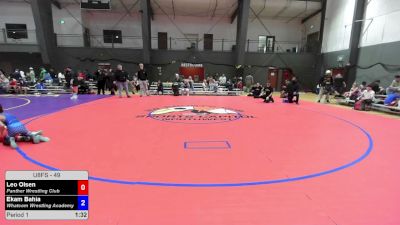 49 lbs Quarters - Leo Olsen, Panther Wrestling Club vs Ekam Bahia, Whatcom Wrestling Academy