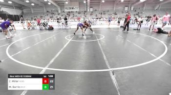 195 lbs Quarterfinal - Zach Miller, Iron Horse Wrestling Club vs Malcom Burris, Team Shutt