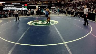 Girls 145 lbs 3rd Place Match - Kylee Archuleta, Goddard vs Maliah Goins, Bloomfield