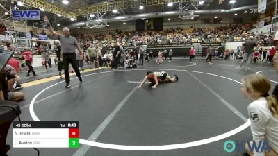 49-52 lbs Semifinal - Nolan Elwell, Mustang Bronco Wrestling Club vs Liam Avalos, Standfast OKC