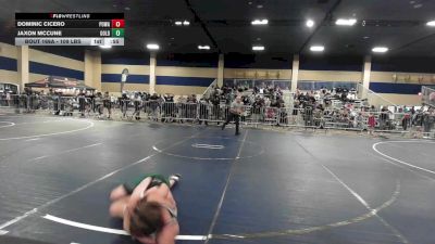 109 lbs Consi Of 32 #1 - Dominic Cicero, Poway Elite vs Jaxon McCune, Gold Rush Wr Ac