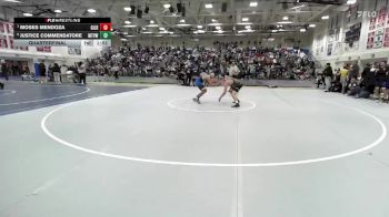Boys 132 lbs Quarterfinal - Moses Mendoza, Gilroy Boys vs Justice Commendatore, Mt. View&nbsp;Boys