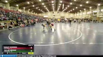 85 lbs Round 1 (6 Team) - Tayler Brown, Utah Black vs Hailey Worden, Gold Rush