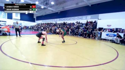 157 lbs Quarterfinal - Jesus Guzman, Lakeside vs Ayden O`Brien, Palm Desert