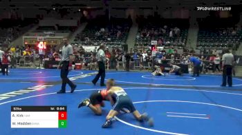 92 lbs Consolation - Aiden Kirk, Hammerin Hawks vs Wesley Madden, Okwa