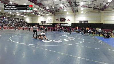 155 lbs Champ. Round 2 - Bahar Singh, Calabasas vs Natalie Ramirez, Colton