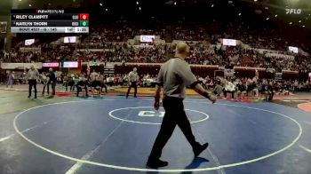 G - 145 lbs Semifinal - Riley Clampitt, Glasgow Girls vs Kaitlyn Thorn, Bozeman Girls
