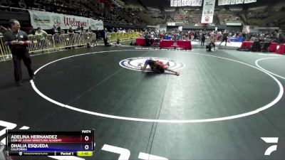 100 lbs Semifinal - Adelina Hernandez, Lion Of Judah Wrestling Academy vs Dhalia Esqueda, California