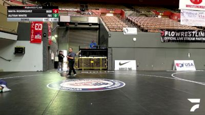 Cadet Girls - 105 lbs Semis - Maya Rodriquez, Merced High School Wrestling vs Aliyah White, Petaluma Wrestling Club