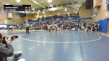 135lbs Champ. Round 2 - Aurora Hiebert, Kelso (Girls) vs Tally Larcome, Goldendale (Girls)