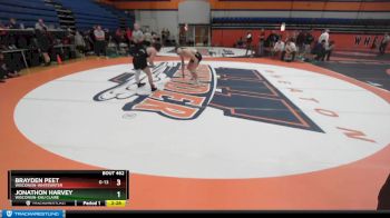 165 lbs Semifinal - Jonathon Harvey, Wisconsin-Eau Claire vs Brayden Peet, Wisconsin-Whitewater