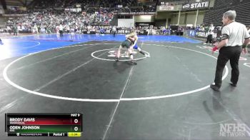 2A 113 lbs Champ. Round 1 - Brody Davis, Washougal vs Oden Johnson, Fife