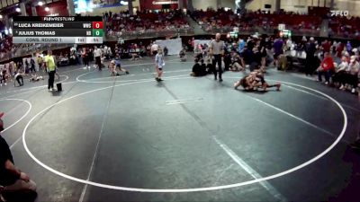 75 lbs Cons. Round 1 - Luca Kreikemeier, Waverly Wrestling Club vs Julius Thomas, Nebraska Boyz