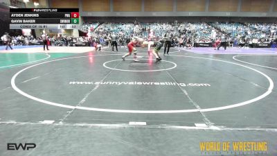 145 lbs Consi Of 16 #1 - Ayden Jenkins, Pittsgrove Wrestling Association vs Gavin Baker, Sweet Home