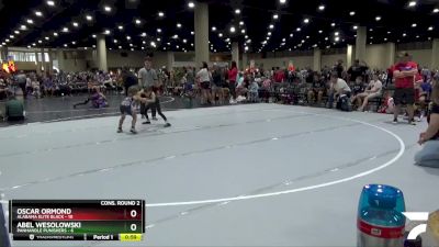 60 lbs 2nd Wrestleback (16 Team) - Abel Wesolowski, Panhandle Punishers vs Oscar Ormond, Alabama Elite Black