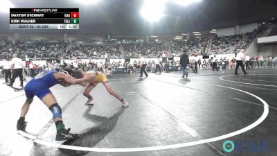 92 lbs 3rd Place - Daxton Stewart, Vian Wrestling Club vs Kirk Walker, Tulsa Blue T Panthers