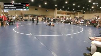 150 lbs Cons. Semi - Brock Gunnels, Level Up Wrestling Center vs Mason Basile, Tampa Bay Tiger WC