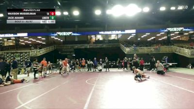 92/97 Quarterfinal - Jace Adams, Long Cane Middle School/ Troup Wrestling vs Maxson Musselman, Team Barracuda