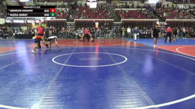 114 lbs 5th Place Match - Addison Hughes, Glasgow Wrestling Club vs Alexa Garay, Crzy MT Crushers