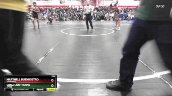 132 lbs Quarterfinal - Cruz Contreras, Aptos vs Marthell Buenrostro, Los Banos