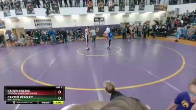 132 lbs Quarterfinal - Caden Kisling, Shoshoni Junior High School vs Carter Peasley, Greybull MS