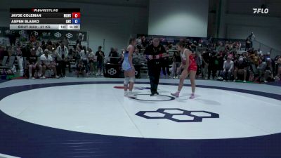 57 kg Champ. Rd Of 32 - Jayde Coleman, Moses Lake Wrestling Club vs Aspen Blasko, Laker Wrestling Club