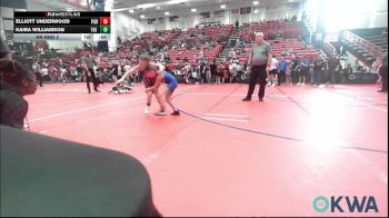 55 lbs Rr Rnd 2 - Elliott Underwood, Piedmont vs Kaira Williamson, The Academy Wichita Kansas