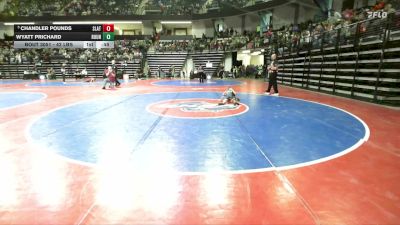 42 lbs Quarterfinal - Chandler Pounds, Slate Wrestling Academy vs Wyatt Prichard, Roundtree Wrestling Academy