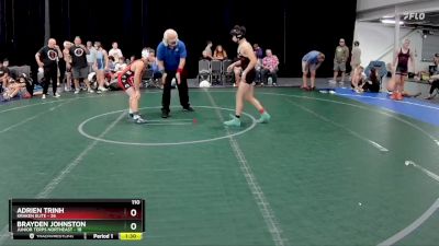 110 lbs Placement (4 Team) - Brayden Johnston, Junior Terps Northeast vs Adrien Trinh, Kraken Elite