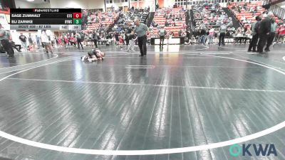 67 lbs Rr Rnd 1 - Sage Zumwalt, Grove Takedown Club vs Eli Zarnke, Hilldale Youth Wrestling Club