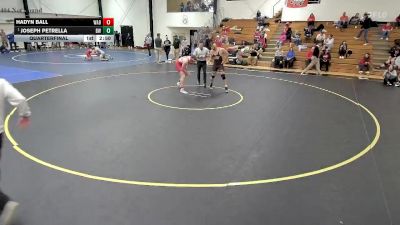 197 lbs Quarterfinal - Joseph Petrella, Baldwin Wallace vs Hadyn Ball, Wabash