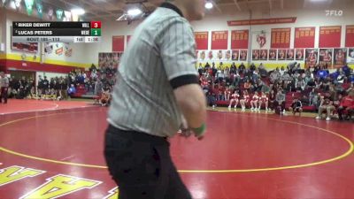 113 lbs 1st Place Match - Riker DeWitt, Williamsburg vs Lucas Peters, West Delaware, Manchester