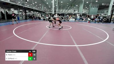 128 lbs Quarterfinal - Brendan Tobin, OUTSIDERS vs CJ Clifford, Prime Wrestling Club White