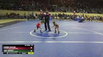 40 lbs Champ. Round 1 - Ayden Taylor, Clinton Youth Wrestling vs Kipp Bright, Smith Wrestling Academy