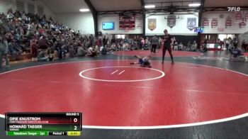 Bracket 6 lbs Round 5 - Opie Knustrom, Fort Madison Wrestling Club vs Howard Taeger, WBNDD