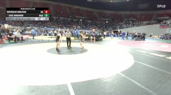 4A/3A/2A/1A Girls 105 Quarterfinal - Zoe Brewer, Willamina Girls vs Morgan Melton, Illinois Valley Girls