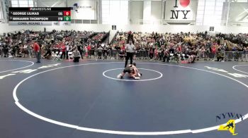 80 lbs Cons. Round 1 - Benjamin Thompson, Falconer Youth Wrestling vs George Lilikas, Club Not Listed