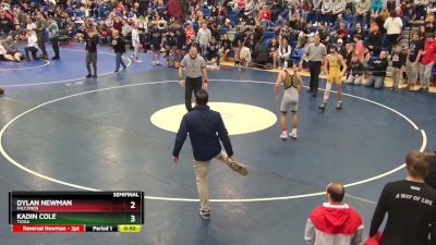 124 lbs Semifinal - Dylan Newman, Falconer vs Kadin Cole, Tioga