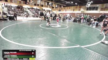 49 lbs Cons. Round 1 - Nixon Fischer, Carlsbad vs Justin Torres, Escondido Thundercats