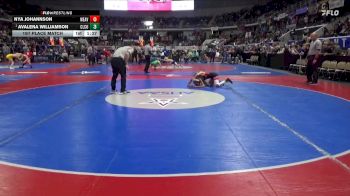 1-5A 100 1st Place Match - Avalena Williamson, Cleburne County vs Nya Johannson, Weaver