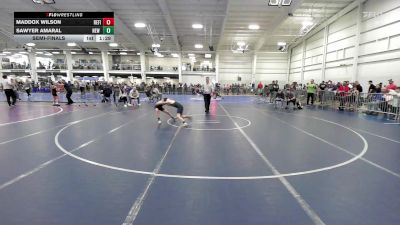 72 lbs Semifinal - Maddox Wilson, Refinery WC vs Sawyer Amaral, New Milford