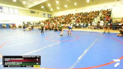 132 lbs Champ. Round 1 - Alexander Gillis, Mira Costa High School vs Gavin Stalsworth, SWARM