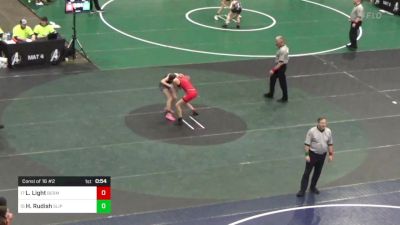 112 lbs Consi Of 16 #2 - Leila Light, Bermudian Springs vs Hailey Rudish, Slippery Rock