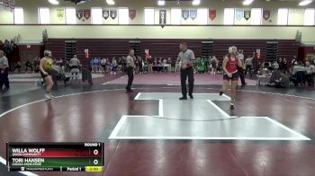 135 lbs Round 1 - Tori Hansen, Louisa-Muscatine vs Willa Wolff, Union Community