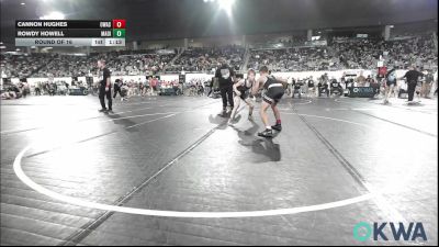 100 lbs Round Of 16 - Cannon Hughes, Owasso Takedown Club vs Rowdy Howell, Madill Takedown