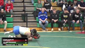 120 lbs Champ. Round 2 - Ethan Hurlow, Mount Vernon vs Kaliber Brubaker, Findlay