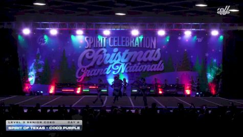 Spirit of Texas - Cod3 Purple [2025 L3 Senior Coed Day 2] 2025 Spirit Celebration Christmas Grand Nationals