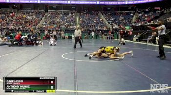 3A 132 lbs Quarterfinal - Anthony Munoz, Montgomery Central vs Gage Helms, North Lincoln