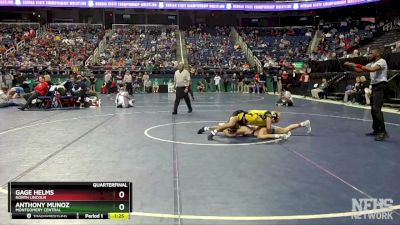 3A 132 lbs Quarterfinal - Anthony Munoz, Montgomery Central vs Gage Helms, North Lincoln