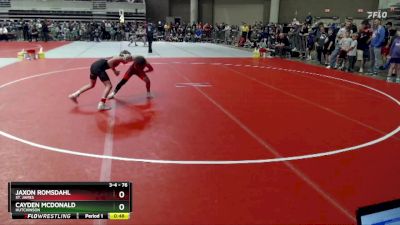 76 lbs Champ. Round 1 - Cayden McDonald, Hutchinson vs Jaxon Romsdahl, St. James